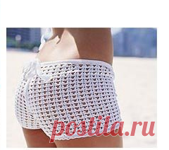 Вязаные пляжные шортики