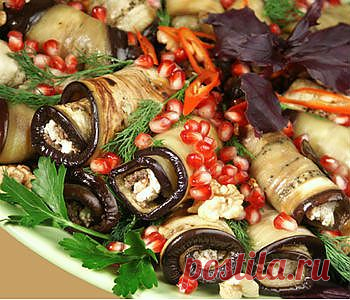 Закуска из баклажанов с орехами