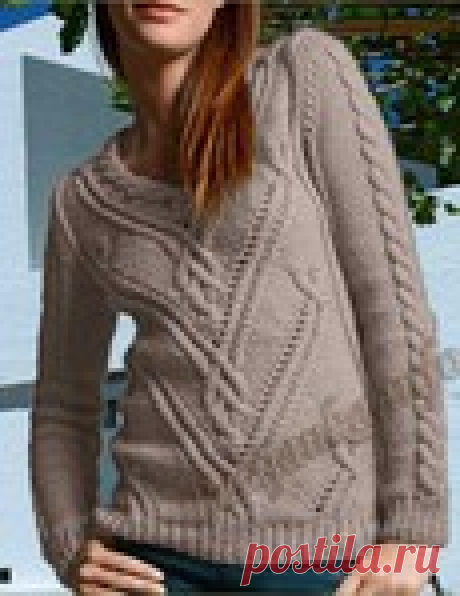 Вязание спицами Пуловер (ж) 707 Creations 2013/2014 Bergere de France