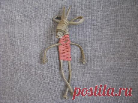 Плетение козы из газетных трубочек, мастер класс