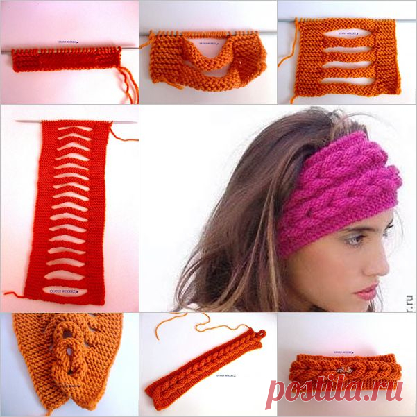 DIY Beautiful Knitted Headband | www.FabArtDIY.com
