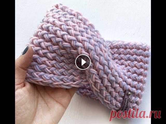 Повязка - тюрбан на голову спицами Внимание! По повязке вышел обновленный МК с другим швом https://youtu.be/njlQPldGSOA Если вы думаете или сомневаетесь в том что у вас не получился пер...