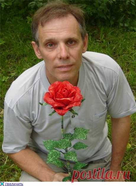 Розы из бисера