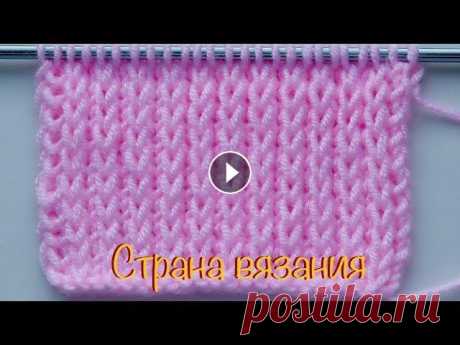 Узоры спицами. Плотный узор на основе лицевой глади. Узоры спицами на основе лицевой глади. Такой узор отлично подойдёт для вязания пятки и подошвы в носках. Можно использовать как самостоятельный узор. ...