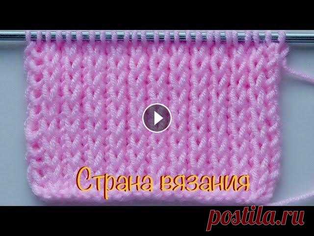 Узоры спицами. Плотный узор на основе лицевой глади. Узоры спицами на основе лицевой глади. Такой узор отлично подойдёт для вязания пятки и подошвы в носках. Можно использовать как самостоятельный узор. ...