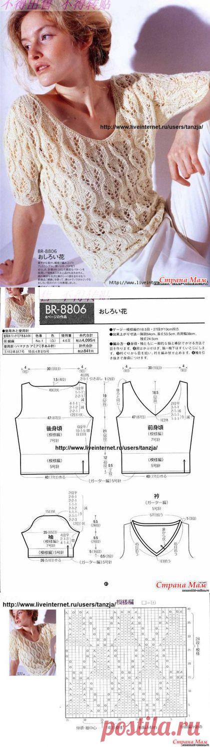 Ажурная кофточка спицами. - ВЯЗАНАЯ МОДА+ ДЛЯ НЕМОДЕЛЬНЫХ ДАМ - Страна Мам