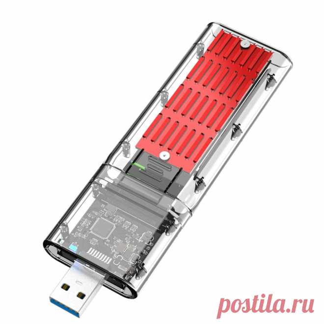 Aoduke jms578 ssd solid state sata m.2 ngff external hard drive enclosure usb3.0 gen1 transparent mobile hard disk box dm201sua Sale - Banggood.com