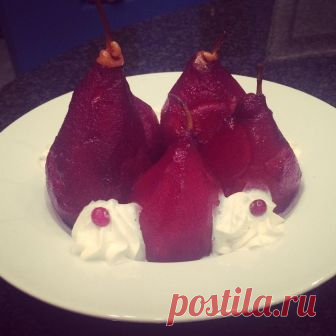 Зимний десерт, пьяная груша