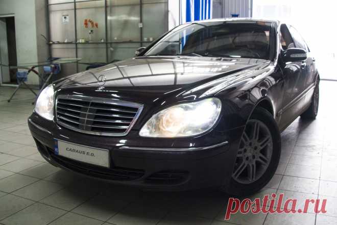 Mercedes W220 с новым лобовым стеклом от Guardian