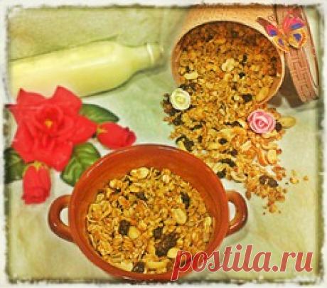 Домашняя гранола для завтраков - кулинарный рецепт.