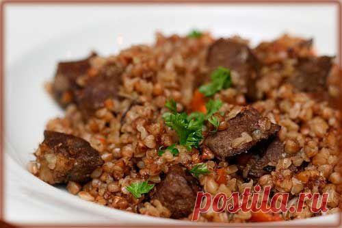 Печень с гречкой в мультиварке - Рецепт приготовления