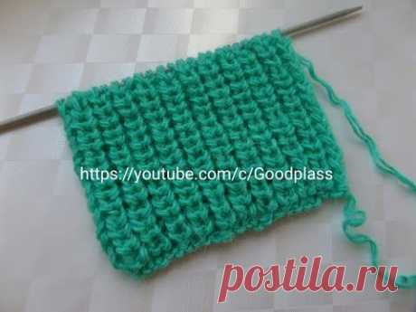 Узор Полуанглийская резинка вязание спицами. Knitting(Hobby).