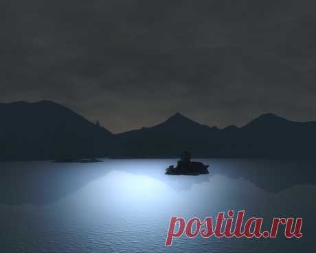 Ночь над Нибенейской бухтой.
Night over Niben Bay.