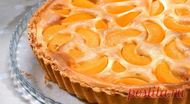 Творожный пирог с персиками, пошаговый рецепт с фото