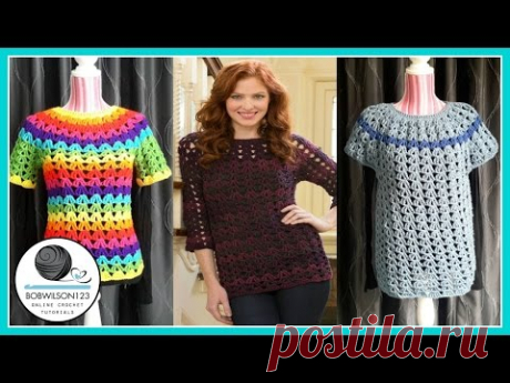 Crochet Tunic Tutorial Part 1/3 Sm/Med/Lg - YouTube