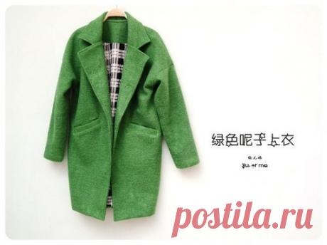 Элементарная выкройка пальто (очень простая!)

Очень простая выкройка пальто на рост 163, ОБ=94, ОГ=86. 
Красным обозначена линия проймы полочки и спинки, а синим линия проймы рукава.

Про подклад. 
Красным отмечена линия подборта.Разрезаете и подборт выкраиваете из основной ткани, а остальное-подкладка.Главное следить чтоб на плечевом шве линия сошлась.