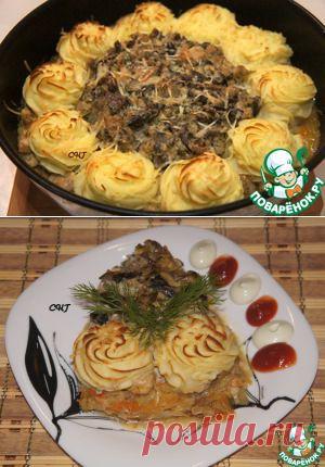 Запеканка с курицей и грибами "Маргаритка" - кулинарный рецепт