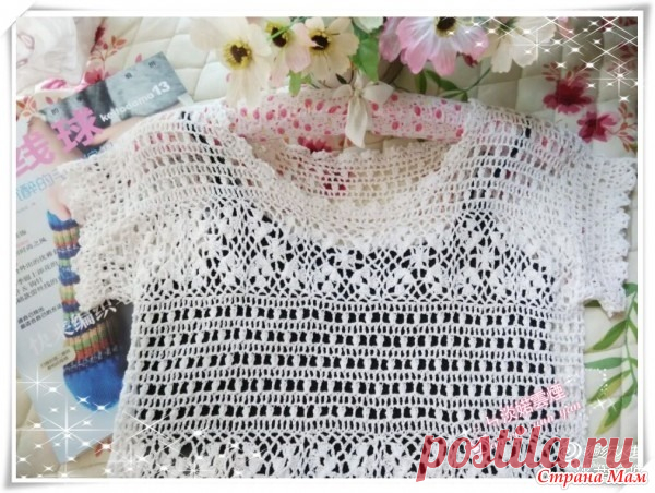 Нарядная ажурная кофточка Gardenia blossom. Крючок. - ВЯЗАНАЯ МОДА+ ДЛЯ НЕМОДЕЛЬНЫХ ДАМ - Страна Мам