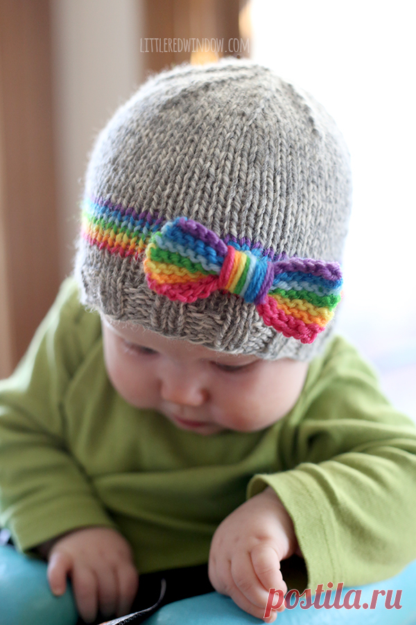 RainBOW Baby Hat Knitting Pattern - Little Red Window
