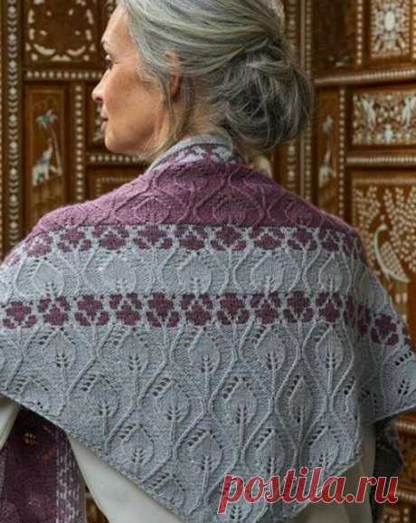 Пост на стене #вязание #спицы #шаль