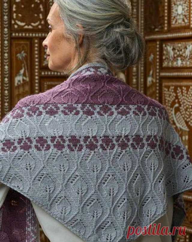 Пост на стене #вязание #спицы #шаль