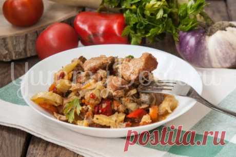 Свинина тушёная с овощами в мультиварке - рецепт с пошаговыми фото