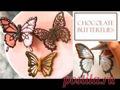 How to Make Chocolate Butterflies | Piped Filigree Designs