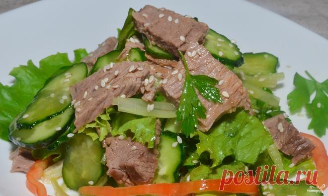Салат из говядины с огурцом - пошаговый рецепт с фото на Повар.ру