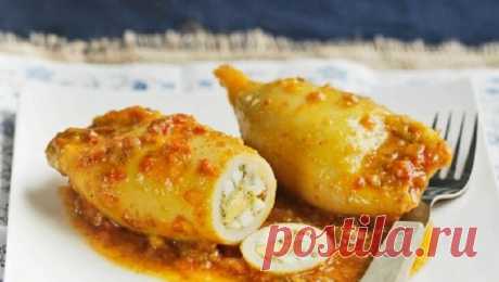 Как приготовить вкусные фаршированные кальмары ( 3 рецепта)