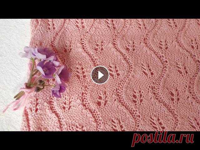 Ажурный узор спицами 