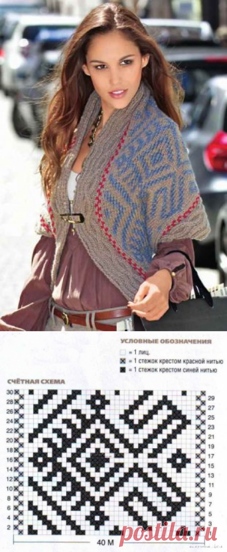 Жилет спицами