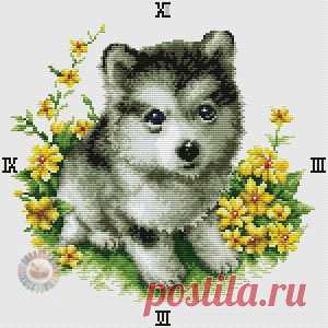 Вышивка крестом щенок. Схема вышивки животных  | Все о рукоделии: схемы, мастер классы, идеи на сайте labhousehold.com