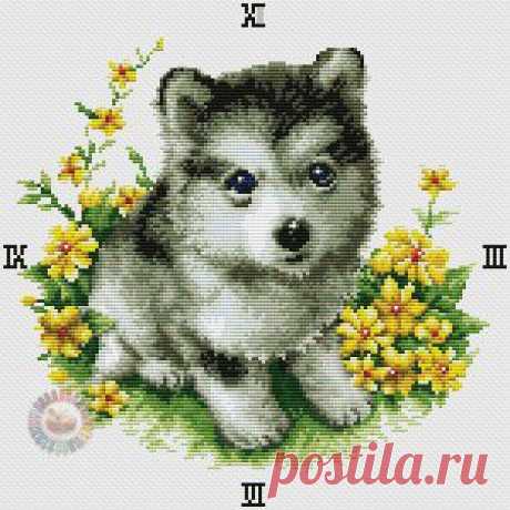 Вышивка крестом щенок. Схема вышивки животных  | Все о рукоделии: схемы, мастер классы, идеи на сайте labhousehold.com