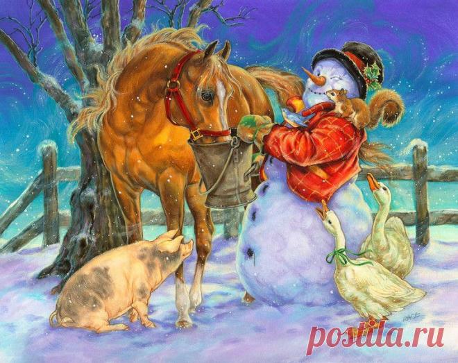 Новогодние иллюстрации Донны Райс (Donna Race)