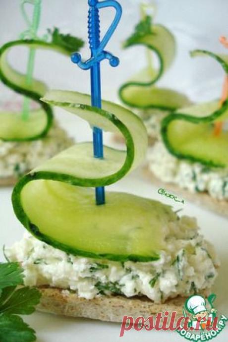 &quot;Огуречное&quot; канапе - кулинарный рецепт