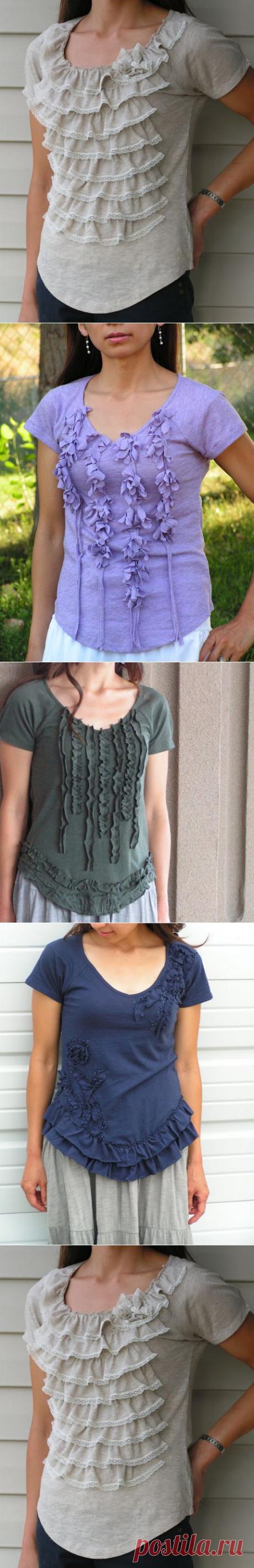 Из простой футболки в шикарный топ