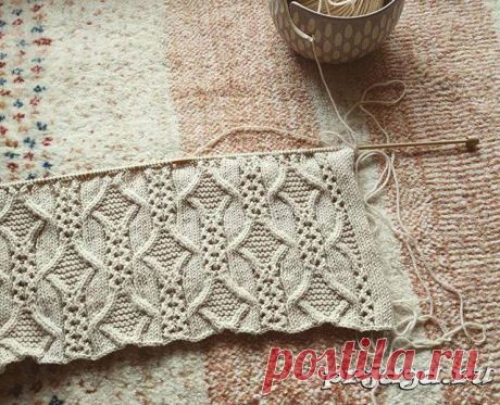 Узор спицами из книги Хитоми Шида.