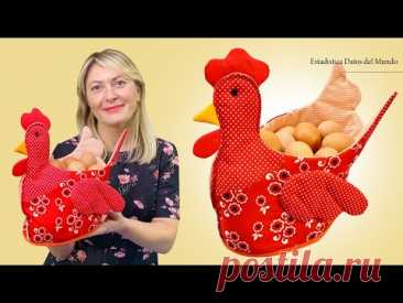 Курочка - Корзинка для хранения яиц или фруктов / Учебник для начинающих