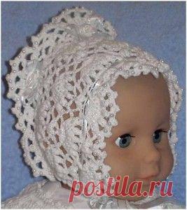 Вяжем крючком красивую шапочку для новорожденного малыша - легко и просто, ажурная шапочка на лето