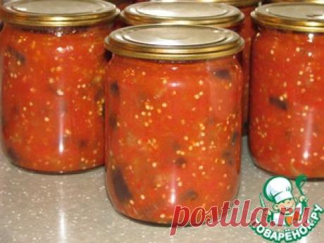 Баклажаны в томатно-перечной заливке - кулинарный рецепт