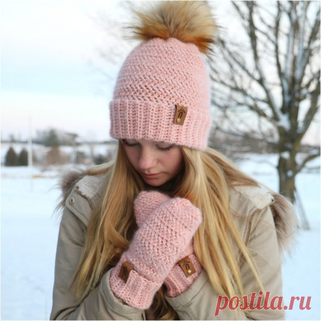 Pocket - Winter Bliss Mittens – Crochet Pattern