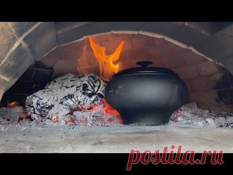 Булгурный плов из утки в чугунке из Помпейской печи, это БОМБА