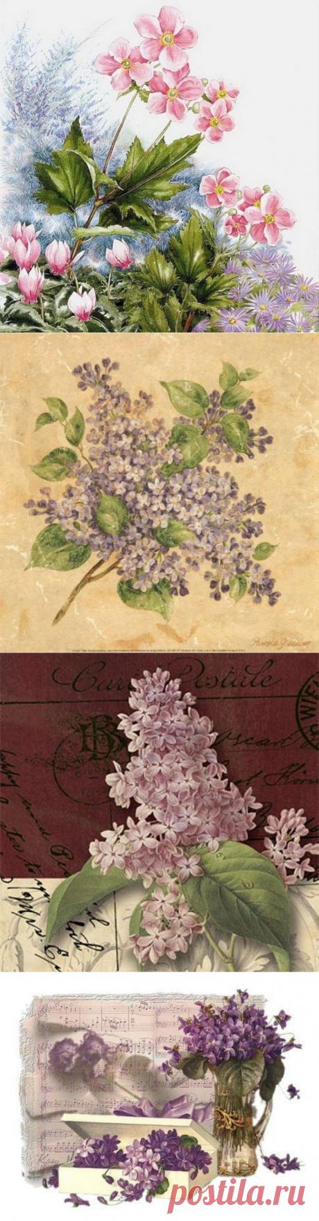 Цветник для декупажа.