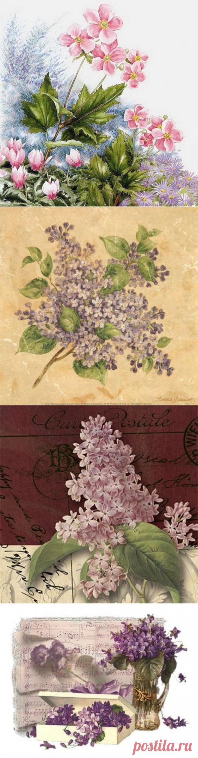 Цветник для декупажа.