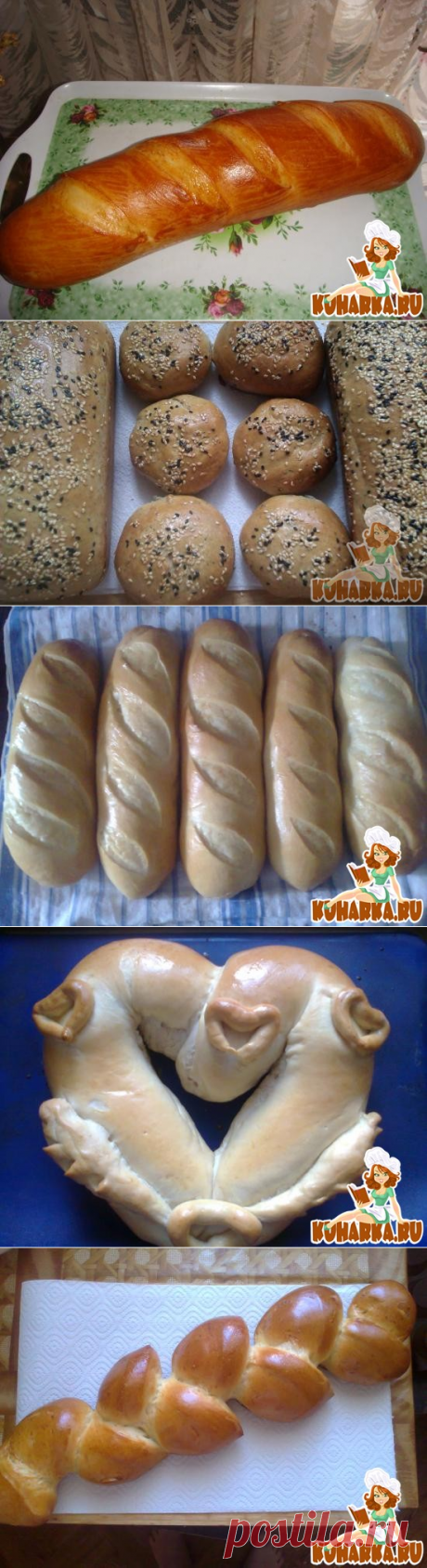 Рецепт: Батон пшенично-молочный