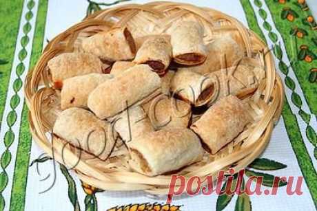 Хорошая кухня - слоеные палочки с мясным фаршем. Кулинарная книга рецептов. Салаты, выпечка.
