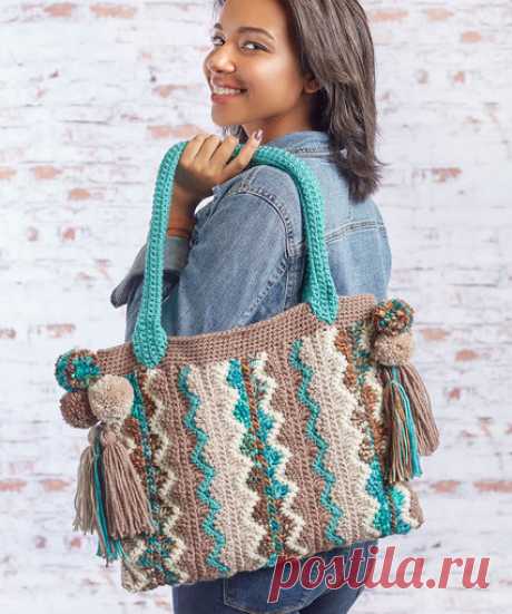 Flame Stitch Bag | Red Heart