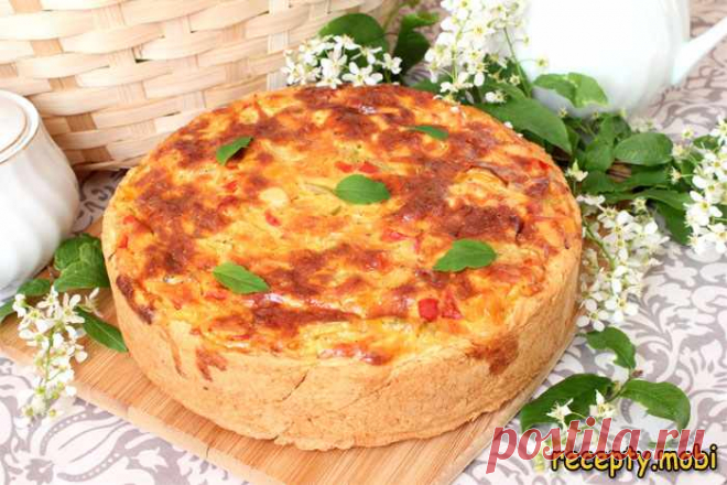 Пирог с курицей и перцем «Разноцветный»