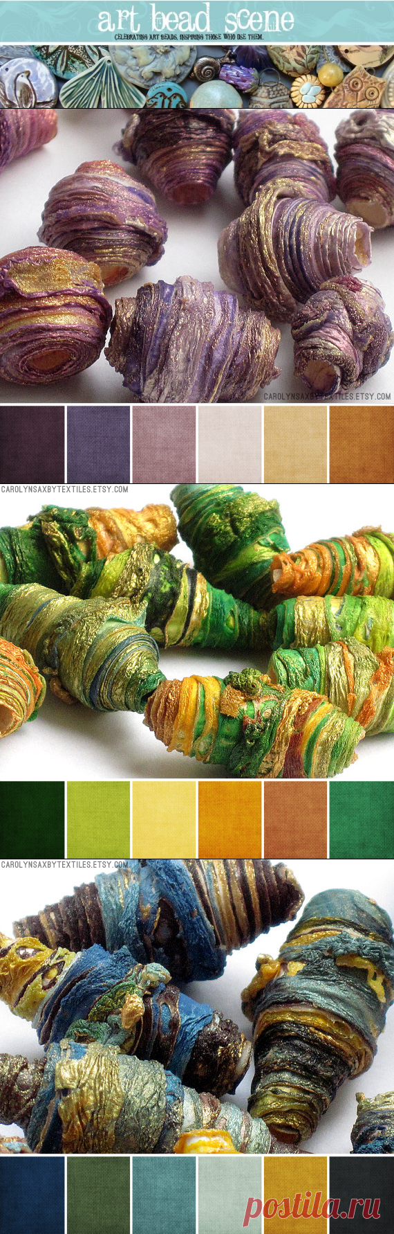 Art Bead Scene Blog: Art Bead Palette :: Carolyn Saxby Textiles