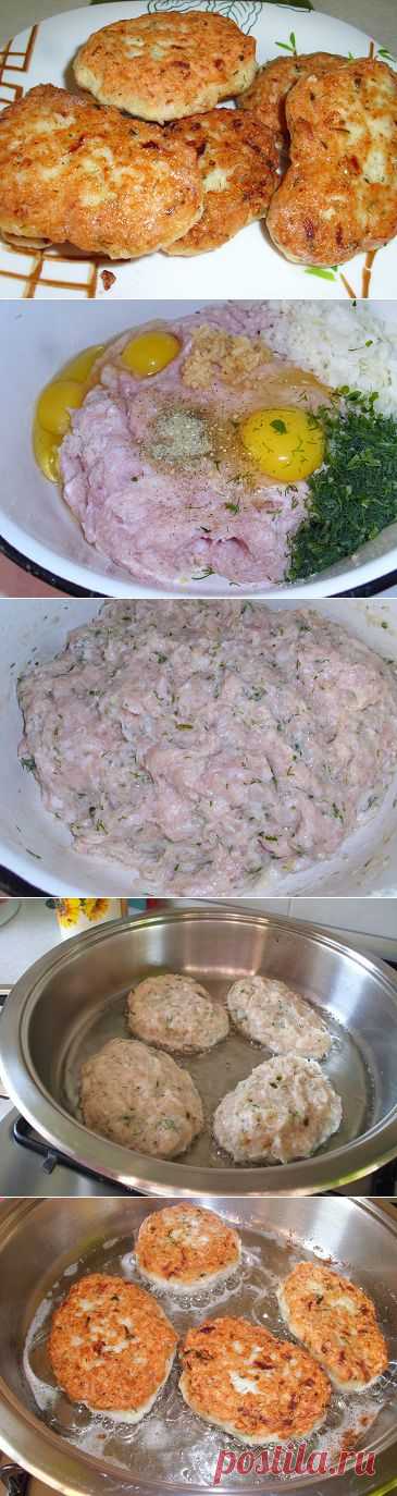 Пышные котлеты из куриного фарша с манкой